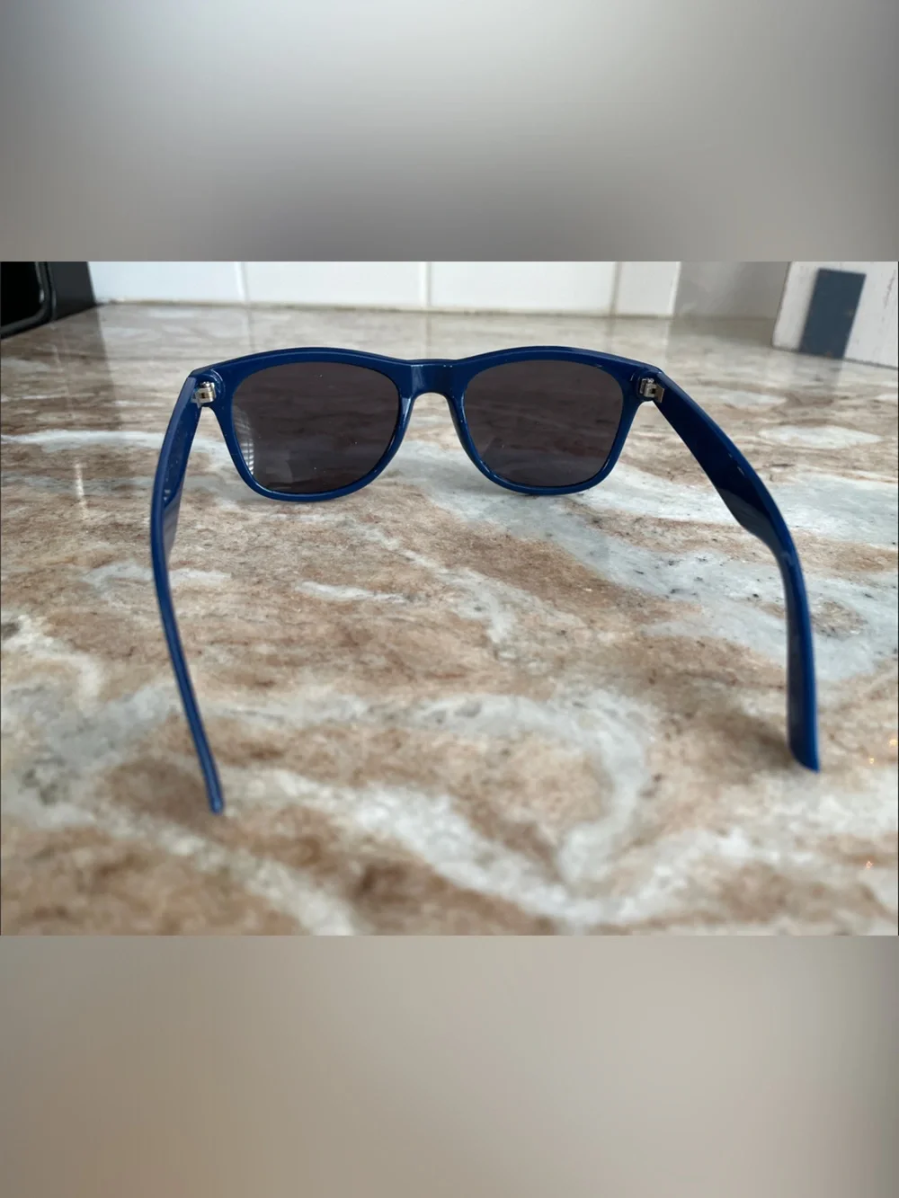Delta Navy Sunglasses with Red and White Accent
